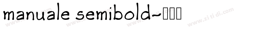 manuale semibold字体转换